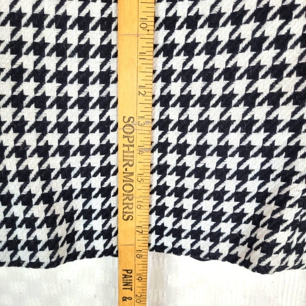 Carissa Jeffrey vintage black white houndstooth cropped lined blazer 80's lady 6 - Picture 6 of 12